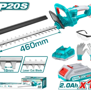 thtli20461 منشار تسويه اسوار اشجار شحن مع بطاريه وشاحن hedge trimmer