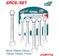 THT102266 طقم مفتاح بلدي مشرشر 8 : 17 ملي 6 قطع توتال