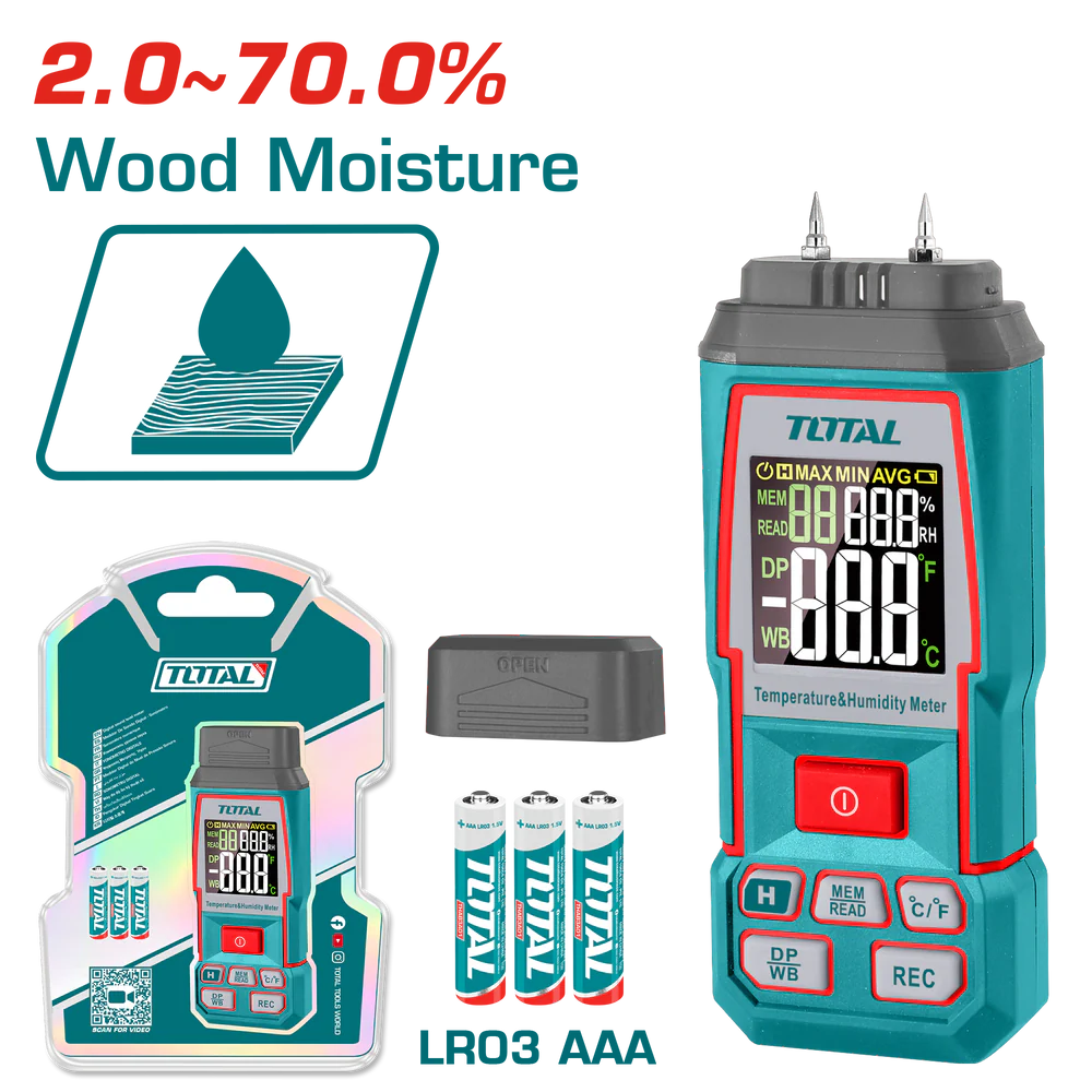 TETWM031 جهاز قياس رطوبه الخشب Wood Moisture Meter