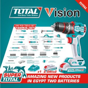 thkthp11662 شنطع عده شنيور مع ٢ بطاريه ومعدات