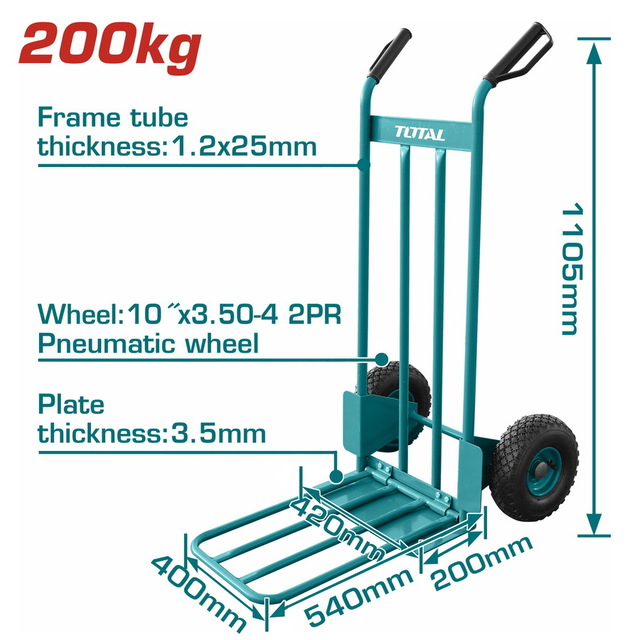 عربيه حموله ٢٠٠ كجم كاوتش نفخ TROLLEY 200Kg THTHT20771