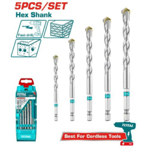 طقم بنط كعب مسدس 5 Pcs masonry drill bits set (TACSD6055)