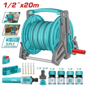 thhr20124 بكره خرطوم 20 متر نص بوصه بالحامل والوصلات