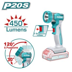 TWLI2058 كشاف 20 فولت 450 ليومن بدون بطاريه وشاحن