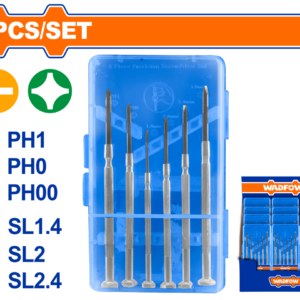 وادفو طقم مفكات الكترونيات عاده و صليبه 6 قطع WSS2B26