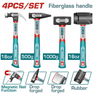 طقم شاكوش ٤ قطع THCH6004 4pcs hammer