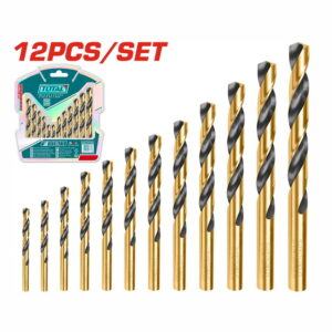 طقم بنط حدادي 12 ق TOTAL HSS twist drill bits set (TACSD0125)