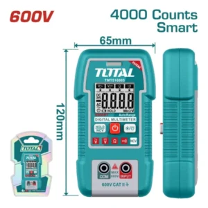 مالتي ميتر TOTAL DIGITAL MULTIMETER 600V 4000 NCV TMT516003