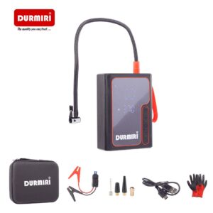 كمبروسر منفاخ عجل بطارية مع  جامب ستارتر durmiri Air compressor and car battery jump starter
