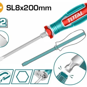 TGSTL8200 مفك عاده دق Slotted Go-Through Screwdriver S2 Magnetic 200mm