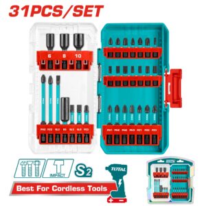 impact screwdriver bits and sockets set  طقم لقم وسنون 31 قطعه