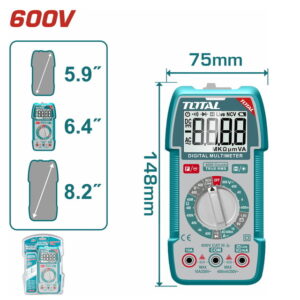 مالتي ميتر 600V TOTAL Digital multimeter (TMT536002)
