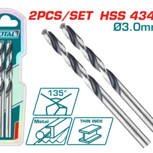 طقم بنط حدادى مقاس 3 مم HSS drill bit قطعتين - TAC1200034