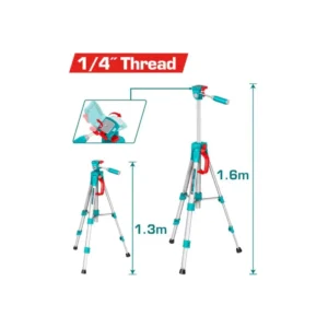 1.5m Aluminum Tripod for Laser Levels, 1/4-Inch Thread TLLT01581  حامل ميزان ليزر