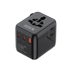 محول دولي مع مخارج يو اس بي iLOCK WORLD TRAVEL ADAPTER