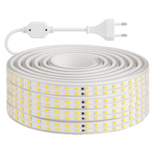 خرطوم ليد 2 لمبه 120 ليد ورم 3000 كليفن LED Strip Light 2 Rows 220V 120 LED/m 100m