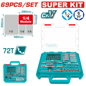 tht141696 طقم لقم ربع بوصه مع سيستيم  stackable Drive Socket & Bit Set
